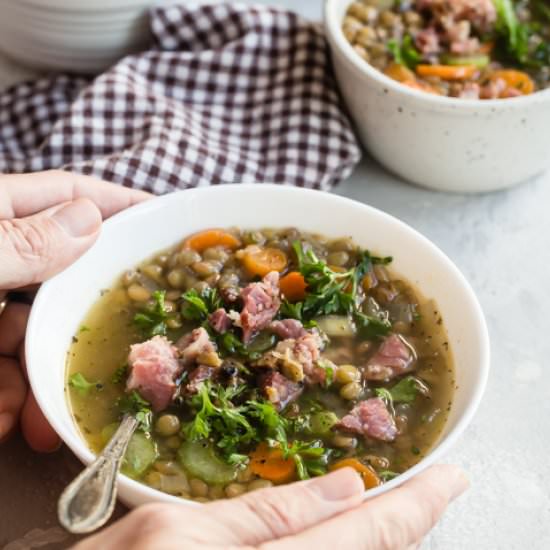 Ham and Lentil Soup - Recipe photo by culinaryhill