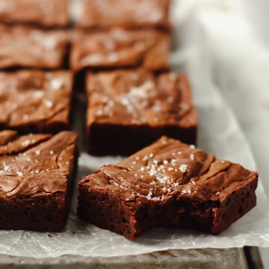 Flourless Almond Butter Brownies - Recipe photo by Butternut Lane