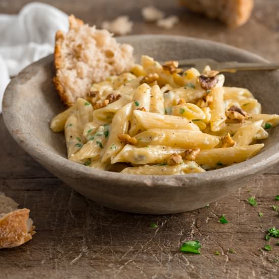 Gorgonzola Pasta - Recipe photo by KitchenSanctuary