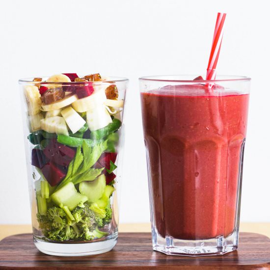 Beet Banana Deep Red Smoothie - Recipe photo by refreshmyhealth