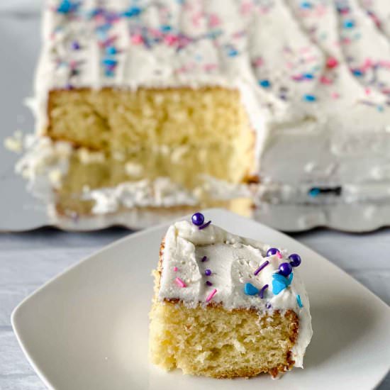 The Best Classic Vanilla Cake Recip - Recipe photo by bklynactivemama