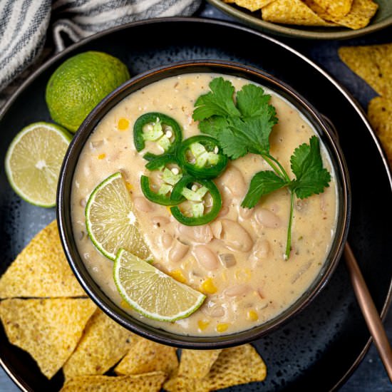 Creamy Vegetarian White Chili - Recipe photo by skinnyspatula