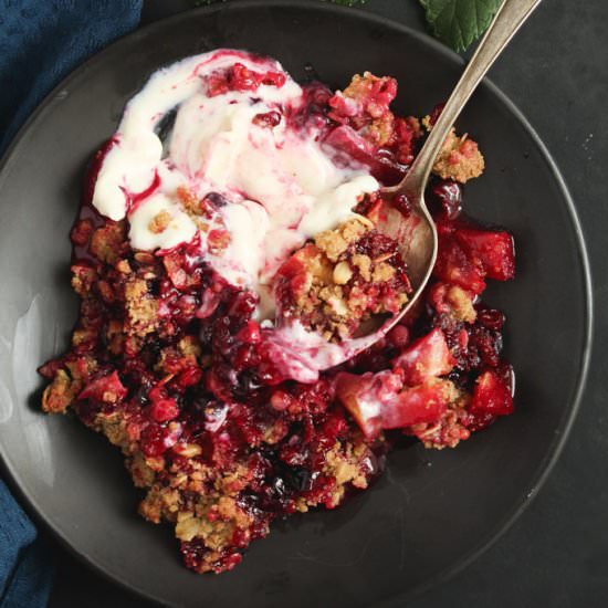 Black Currant Crumble - Recipe photo by adinutza