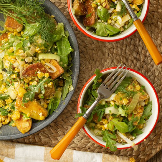 Caesar Oven-Roasted Potato Salad - Recipe photo by tenpoundcakecompany
