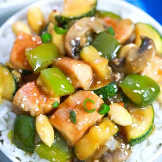 Almond Chicken - Recipe photo by peasandpeonies