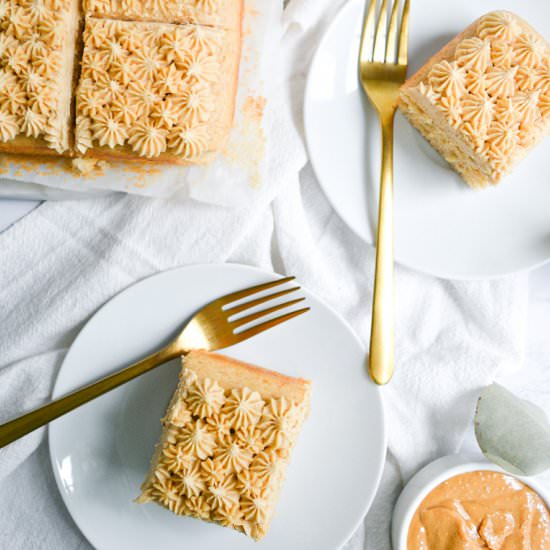 Vegan Peanut Butter Cake - Recipe photo by earthly provisions