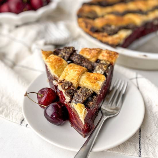 Chocolate Cherry Pie - Recipe photo by live to sweet