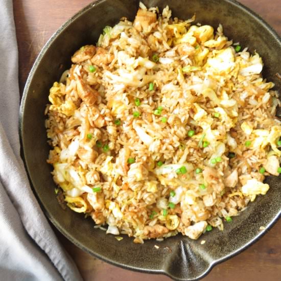 Chicken Fried Rice with Cabbage - Recipe photo by themidwestkitchenblog