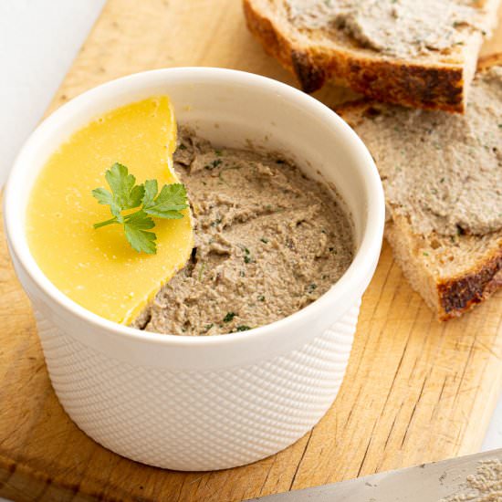 Easy Mushroom Pate with Brie - Recipe photo by Wandercooks
