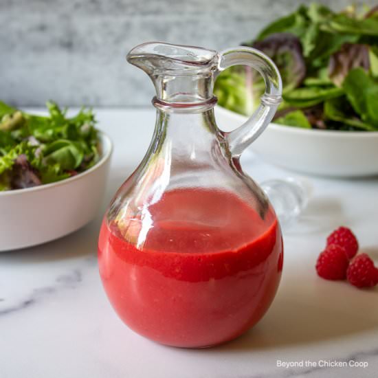 Raspberry Vinaigrette - Recipe photo by BeyondtheCoop