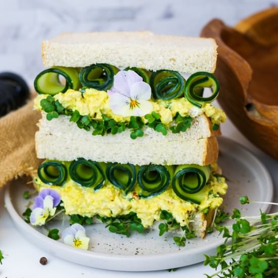Vegan Egg & Cress Sandwich - Recipe photo by aVegTasteFromAtoZ