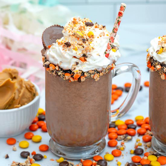 Peanut Butter Frozen Hot Chocolate - Recipe photo by Wearenotmartha
