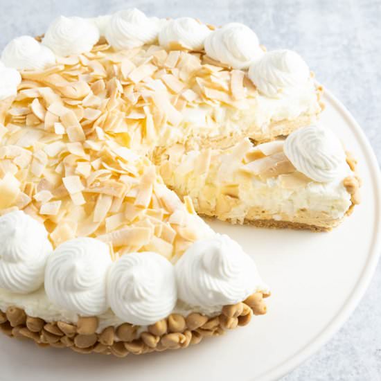 Peanut Butter Coconut Cheesecake - Recipe photo by Thedessertivore