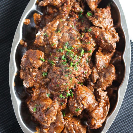 Peri Peri Chicken Liver - Recipe photo by adinutza