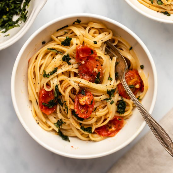 Roasted Cherry Tomato Pasta - Recipe photo by from my bowl