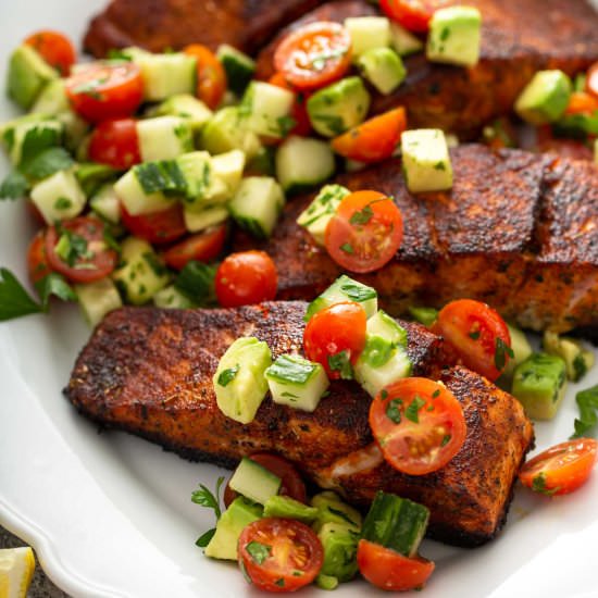 Blackened Salmon recipe - Recipe photo by Lemon blossoms