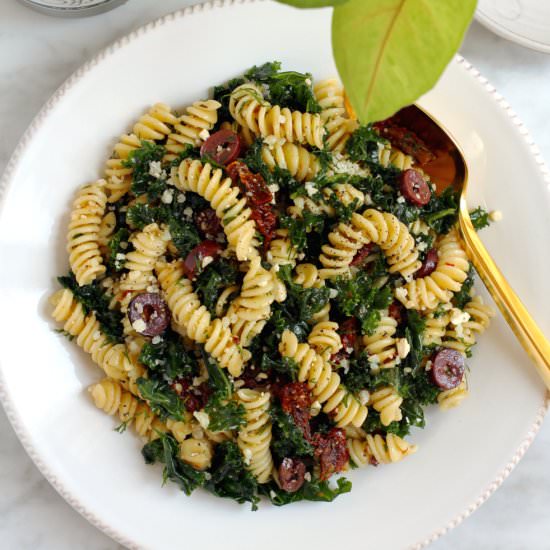 Kale Pasta Salad - Recipe photo by twoofakindcooks