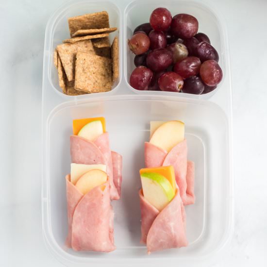 Ham Apples and Cheese Wraps Lunch - Recipe photo by familyfreshmeals