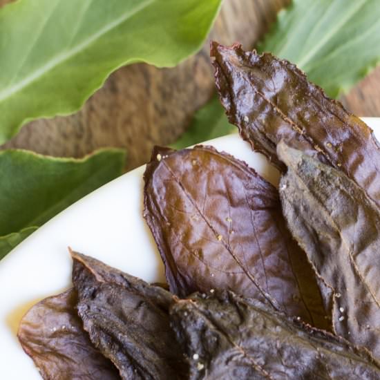 Roasted Sorrel Chips - Recipe photo by LifesLittleSweets
