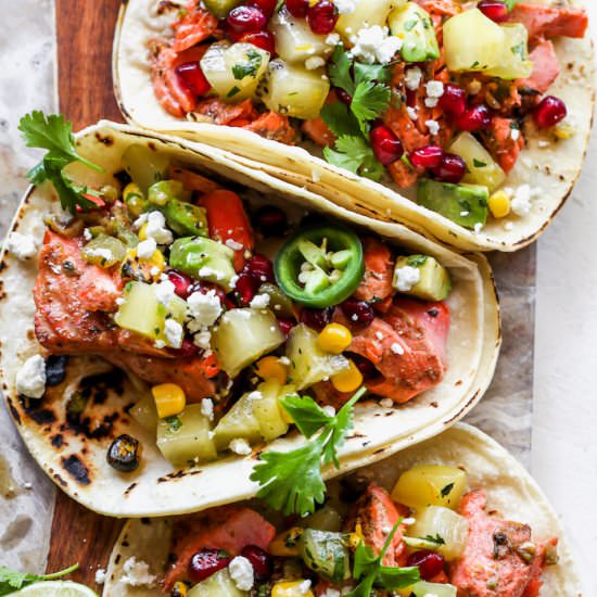 Salmon Tacos - Recipe photo by grandbabycakes