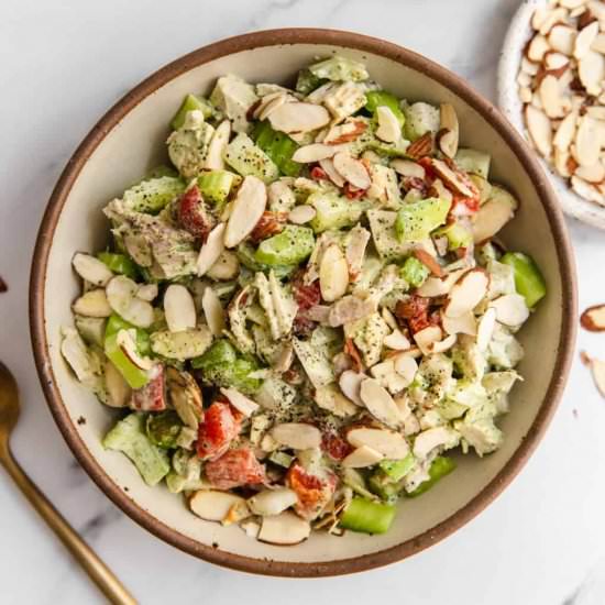 Pesto Chicken Salad Recipe - Recipe photo by erinliveswhole