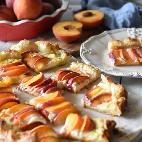 Cream Cheese Peach Galette - Recipe photo by Theperksofbeingus