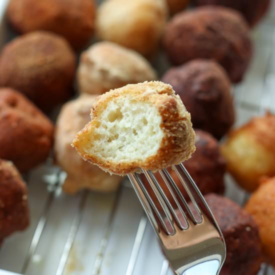 Tofu donut balls (vegan) - Recipe photo by chefjacooks