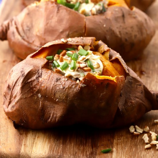 Smoked Sweet Potatoes - Recipe photo by Grits and Pinecones