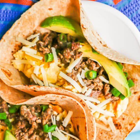 Breakfast tacos - Recipe photo by Family Food on the Table
