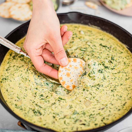 Spinach Artichoke White Bean - Recipe photo by tastythriftytimely