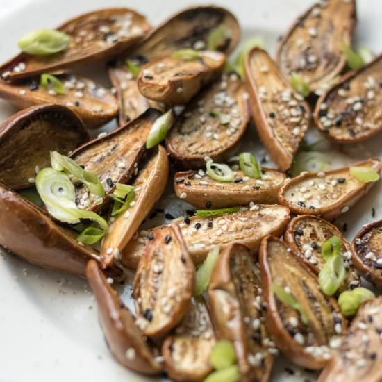 Roasted Fairytale Eggplant - Recipe photo by LifesLittleSweets