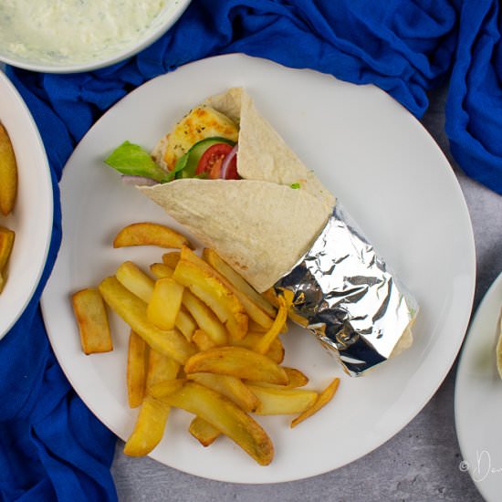 Greek Halloumi Wraps - Recipe photo by donnadundasblog