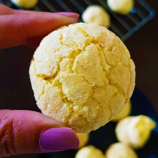 Mango Crinkle Cookies ( Eggless ) - Recipe photo by Jayanthy Asokan