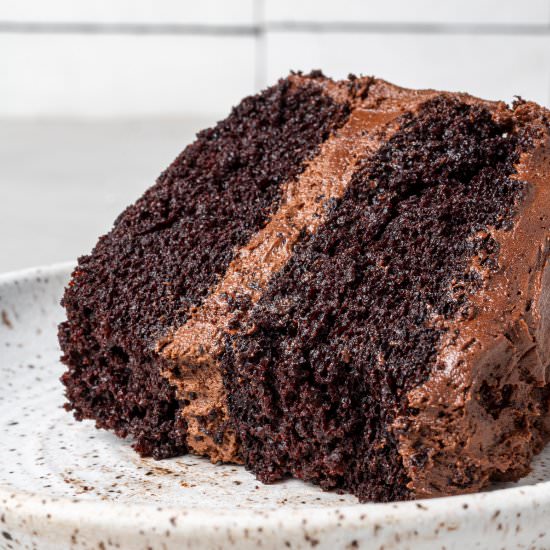 The BEST Chocolate Cake - Recipe photo by cookiedoughdiaries