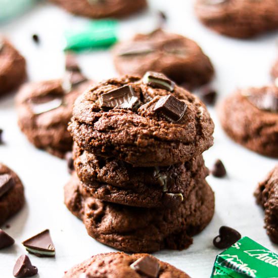 Double Chocolate Andes Mint Cookies - Recipe photo by MaesMenu