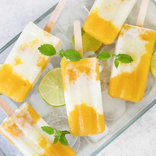 Mango, Lime, and Coconut Popsicles - Recipe photo by Healthy Life Trainer