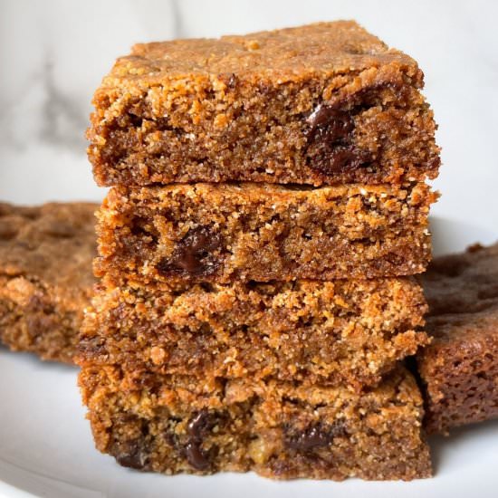 Paleo Tahini Blondies - Recipe photo by frozen_bananas_
