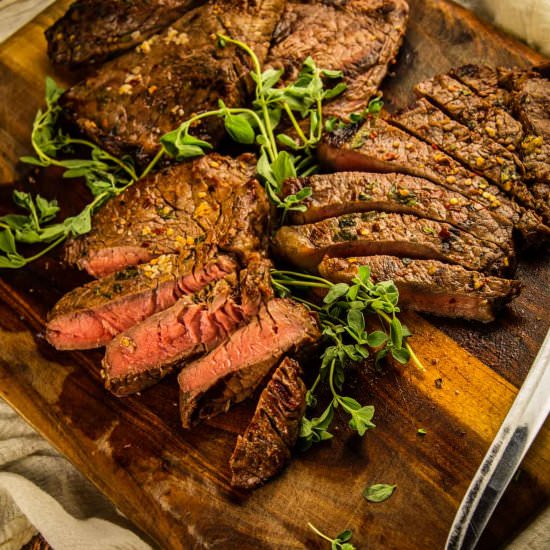 Grilled Italian Steaks - Recipe photo by SaporitoKitchen