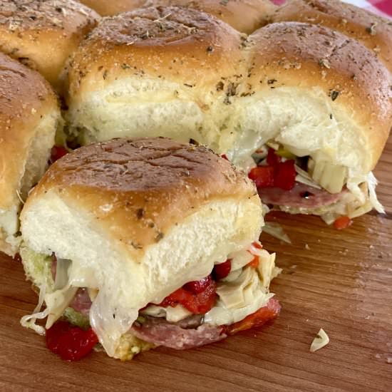 Antipasto Sliders - Recipe photo by thisdelicioushouse