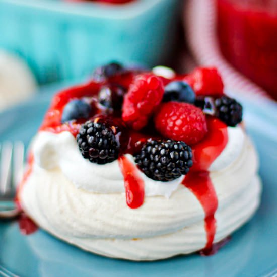 Pavlovas with Summer Berries - Recipe photo by karenskitchenstories