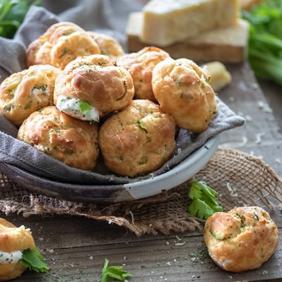 Three Cheese Celery Gougères - Recipe photo by URBANBAKES