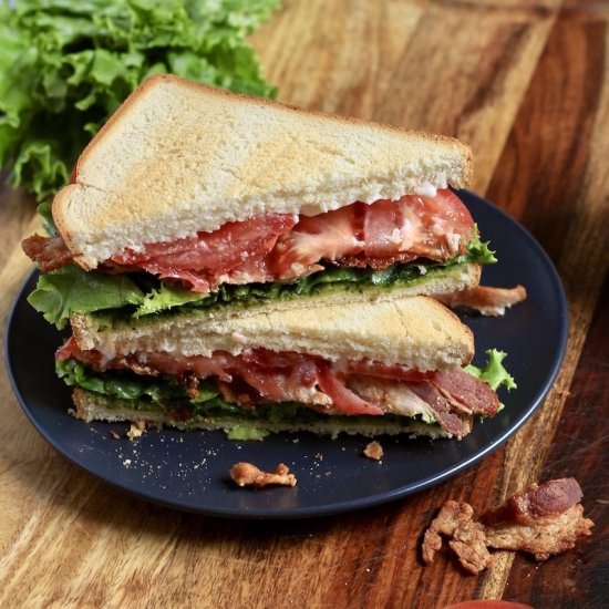Pesto BLT - Recipe photo by My Life After Dairy