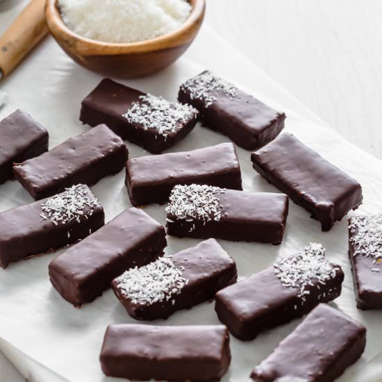 Homemade Bounty Bars - Recipe photo by Wholesome Patisserie
