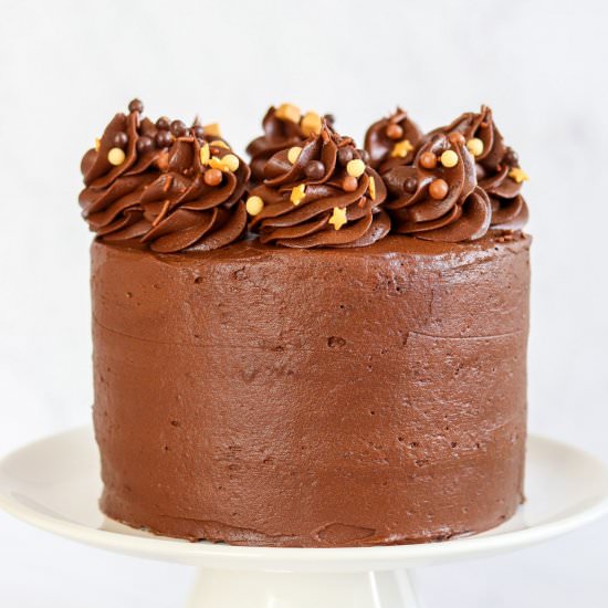 Small Chocolate Layer Cake - Recipe photo by CurlysCooking