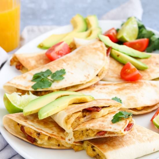 Cheese & Bacon Breakfast Quesadilla - Recipe photo by CurlysCooking