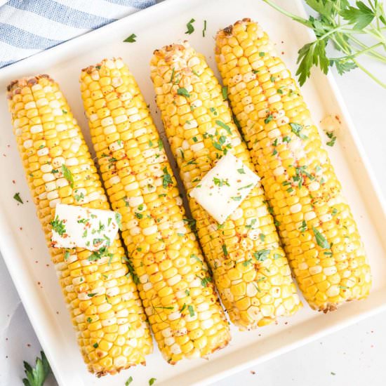 Air Fryer Corn on the Cob - Recipe photo by Thebustedoven