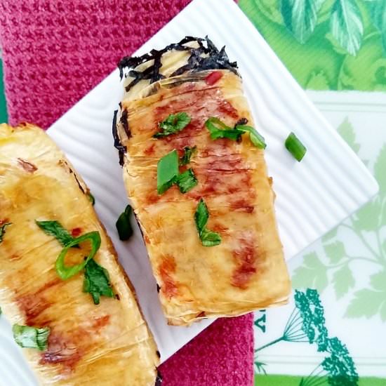 Oven Tofu/Beancurd Skin Yuba Rolls - Recipe photo by escapetofood