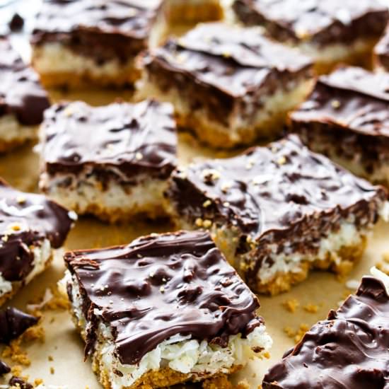Chocolate Coconut Bars - Recipe photo by MaesMenu
