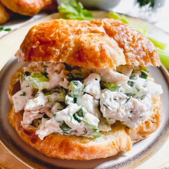Classic Chicken Salad & Fresh Herbs - Recipe photo by SugarandSnapPeas