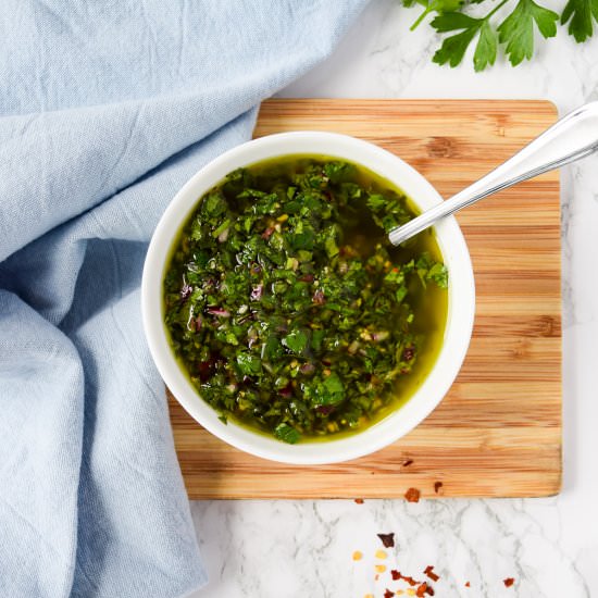Cilantro Chimichurri Sauce - Recipe photo by freshapron